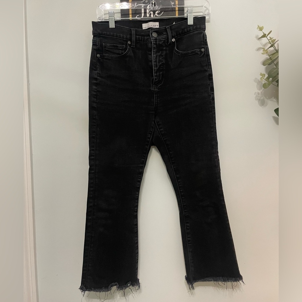 LOFT Black Kick Flare Jeans